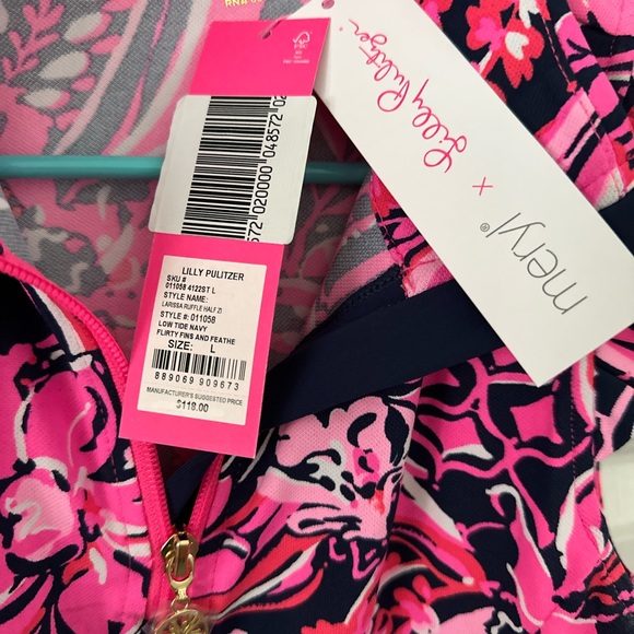 Lilly Pulitzer athleisure: Larissa Half Zip NWT - Picture 3 of 6